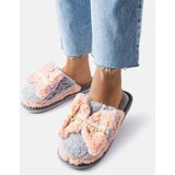 Gemre Gray-pink slippers with a bow | shoptok.hr