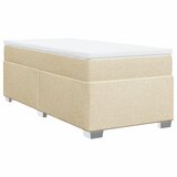  Krevet s oprugama i madracem krem 90 x 200 cm od tkanine | shoptok.hr