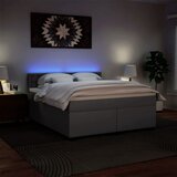 Krevet s oprugama i madracem sivi 180 x 200 cm od umjetne kože | shoptok.hr