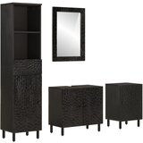Furnova Kopalniška omarica 4 kosi trden mangov les, (22068980) | Shoptok.si