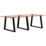  Noge za blagovaonski stol V-oblik 3 kom Crne 90 x (72-73,3) cm Čelik | shoptok.hr