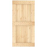  Vrata NARVIK 100 x 210 cm Čvrsta borovina (neobrađena) Prirodna | shoptok.hr