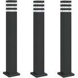  Vanjske podne svjetiljke 3 kom crne 80 cm aluminijske | shoptok.hr