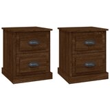 Maison Chic Dvo delni komplet Nočne omarice - Nočne mize rjav hrast 39x39x47,5 cm inženirski les, (21689608) | Shoptok.si