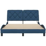  Okvir kreveta s LED-om bez madraca Plava 120x200 cm Tkanina | shoptok.hr