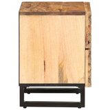  Noćni ormarić 40 x 34 x 46 cm od masivnog grubog drva manga Smeđa | Shoptok.si
