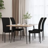 Maison Chic Jedilni stoli - Vzorci stoli 4 kosi črn žamet A683, (22032184) | Shoptok.si