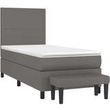  S oprugama i madracem sivi 90 x 190 cm od umjetne kože | shoptok.hr