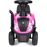  Guralica Traktor za vožnju s prikolicom za djecu, interaktivni volan, zvukovi, roza | shoptok.hr