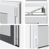  Prozor za podrum RISOR 120 x 60 cm PVC i staklo Antracit | shoptok.hr