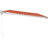 Tenda na uvlačenje narančasto-smeđa 4,5x3 m tkanina i aluminij | shoptok.hr