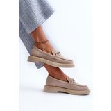S. BARSKI Suede Women's Moccasins S.Barski HX52-222 Beige | shoptok.hr