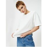 Koton Basic Oversize T-Shirt Short Sleeve Crew Neck Cotton Cene