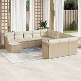 Maison Chic Seti vrtnega pohištva - Vrtna garnitura - Vrtni pohištvo set 12-delna z blazinami bež poli ratan, (21810958) | Shoptok.si