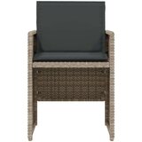 vidaXL 3-dijelni bistro set s jastucima svjetlosivi od poliratana | shoptok.hr