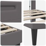  Krevetna konstrukcija Siva 90 x 200 cm Umjetna koža | shoptok.hr