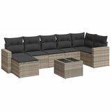  8-dijelni set vrtnih sofa od poliratana s jastucima svjetlosivi | shoptok.hr