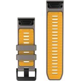Garmin remen za sat QuickFit 26 mm, srebrnosivi silikon sa žutim rubom | shoptok.hr