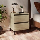 vidaXL Nočna omarica sonoma hrast 40x35x50 cm iverna plošča | Shoptok.si