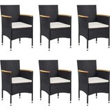  7-dijelni vrtni blagovaonski set od poliratana crni | shoptok.hr