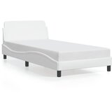  The Living Store Posteljni okvir z vzglavjem bel 100x200 cm umetno usnje - Posteljni Okvir, (21455651) | Shoptok.si