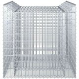  Gabionski uzdignuti krevet 2 pcs Srebrna | shoptok.hr