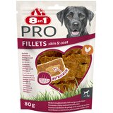 3 + 1 gratis! 4 x 8in1 grickalice za pse - Fillets Pro Skin & Coat S (4 x 80 g) Cijene