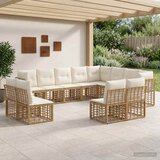  Set vanjskih sofa Prirodna i krema bijela Poliester | shoptok.hr