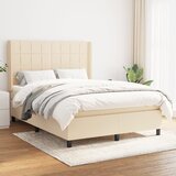  The Living Store Box spring postelja z vzmetnico krem 140x190 cm blago - Box Spring Postelja, (21454815) | Shoptok.si