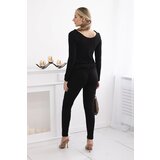 Kesi Waisted viscose jumpsuit black | ePonuda.com