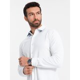 Ombre Men's SLIM FIT shirt in decorative fabric - blue | shoptok.hr