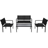 Maison Chic Seti vrtnega pohištva - Vrtna garnitura - Vrtni pohištvo set 4-delna tekstil črna, (21809922) | Shoptok.si