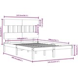  Okvir za krevet od masivnog drva 140 x 200 cm | Eponuda.com