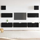  Set TV komoda Zidne 7 pcs Crni hrast 100 x 30 x 30 cm | shoptok.hr