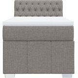 vidaXL Box spring postelja z vzmetnico taupe 90x200 cm blago | Shoptok.si
