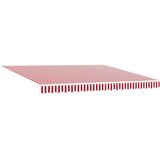Nadstrešnica Crvena i bijela 400 × 300 cm Poliester i metal | shoptok.hr