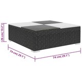 Poli 8-dijelna vrtna garnitura od poliratana s jastucima crna | shoptok.hr