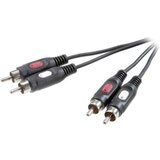 SpeaKa Professional činč priključni kabel [2x činč utikač - 2x činč-utikač] 5 m crn Cijene