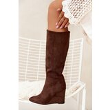 Boto Warm ladies wedge boots chocolate Rosina | Shoptok.si