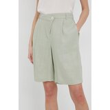 Vero Moda Kratke hlače iz mešanice lana žensko, zelena barva, | Shoptok.si