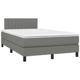 vidaXL Box spring postelja z vzmetnico temno siva 120x190 cm blago, (21111314) | Shoptok.si
