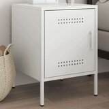 vidaXL Nočna omarica bela 36x39x50,5 cm jeklo | Shoptok.si