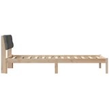 Okvir kreveta smeđe i tamnosivo 90 x 200 cm Masivna borovina | shoptok.hr