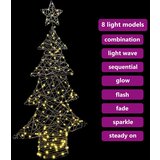 vidaXL Božično drevo med 160 LED Toplo bela 150 cm Ratan | Shoptok.si