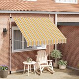 Tenda na ručno uvlačenje 250 cm žuto-plava prugasta | shoptok.hr