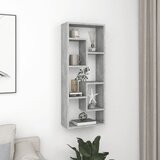 Maison Chic Stenska polica - Viseča Polica betonsko siva 36x16x90 cm inženirski les, (21793604) | Shoptok.si