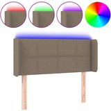 Maison Chic led posteljno vzglavje - vzglavna omarica - nočna omarica taupe 103x16x78/88 cm blago, (21706437) | Shoptok.si