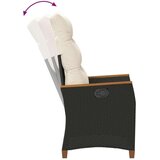  Ležaljka u vrtu Crna i Krema 64 x 57 5 x 112 cm poliratan - Crna i krem 2 | shoptok.hr