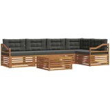  Set vanjskih sofa 6 kom. Prirodna i antracit | shoptok.hr