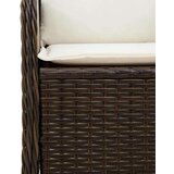  Vrtna klupa s jastukom 2 pcs Smeđa Poli ratan | shoptok.hr